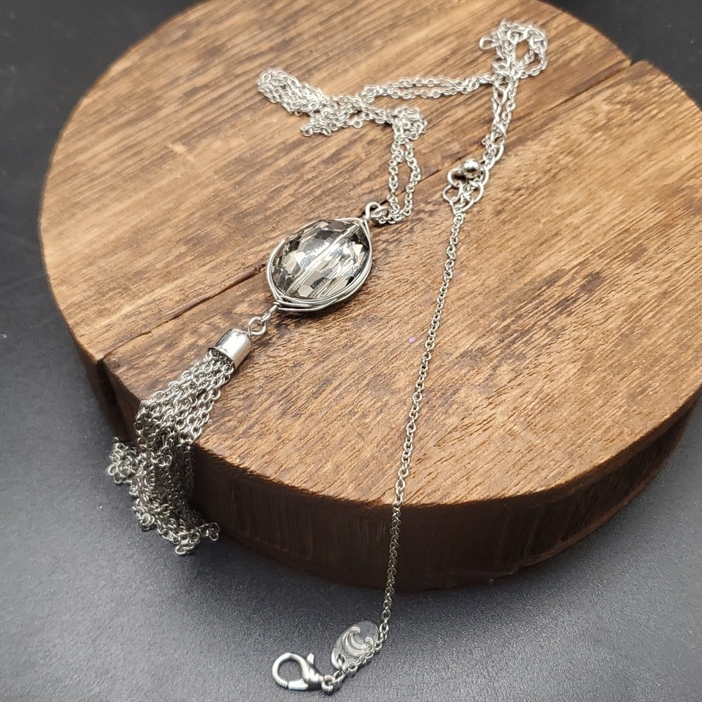 Fairy core crystal amulet tassel necklace N3302‎
